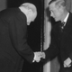 The Duke of Windsor wishing Churchill happy birthday in 1953, the same year the PM lobbied Eisenhower not to release telegrams where the Nazis plotted to make him king again. Photo via AP Images.